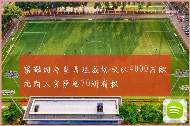 富勒姆与皇马达成协议以4000万欧元购入贡萨洛70所有权